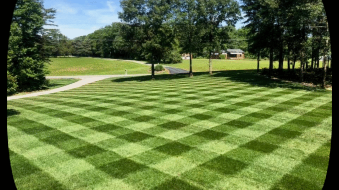 Lawn mowing stripes