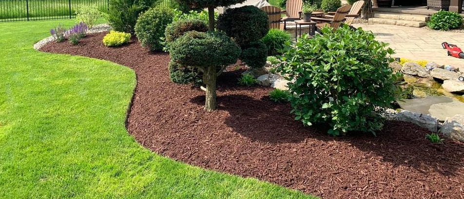 Edged and muched beds westlake ohio